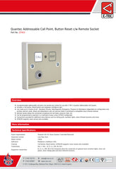 C-TEC Quantec Addressable Call Point Button Reset c/w Remote Socket QT602