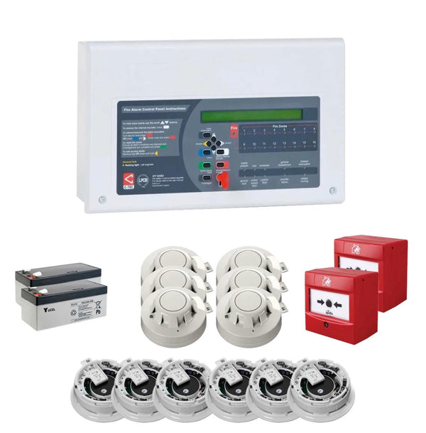 C-TEC Small Premises Addressable Fire Alarm Kit – 1 Loop 16 Zone – Apollo XP95 Code: FDS002/028