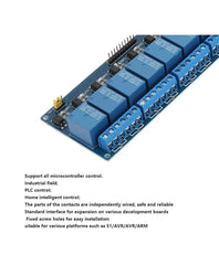 D8 Channel Relay Module With Optocoupler Isolation Blue Board PLC Relay Module