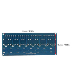 D8 Channel Relay Module With Optocoupler Isolation Blue Board PLC Relay Module