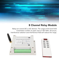DC 12V-36V Wireless RF Remote Control Switch - 8 Channel Relay Module 433Mhz Transmitter Receiver Kit for Lights