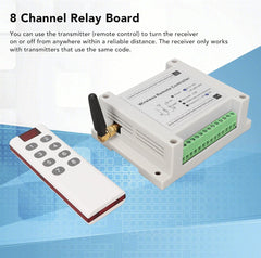DC 12V-36V Wireless RF Remote Control Switch - 8 Channel Relay Module 433Mhz Transmitter Receiver Kit for Lights