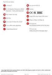 EMS FireCell FCX-174-001 | Wireless Multisensor Detector | Optical & Heat