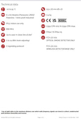 EMS FireCell FCX-177-001 | Wireless Optical Smoke Detector