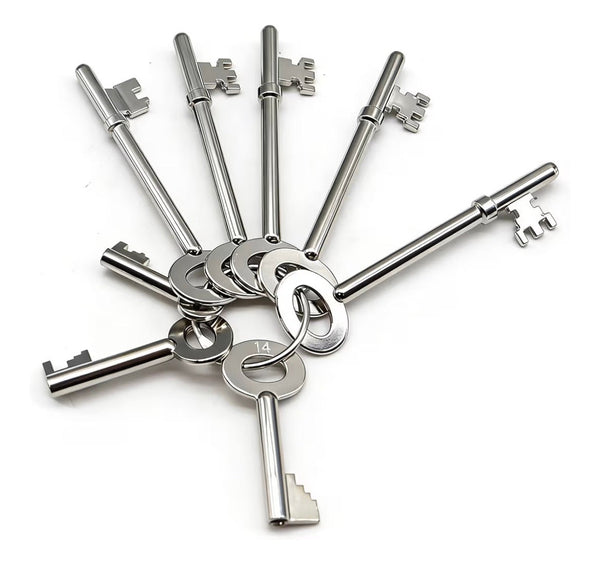 Fire Brigade Keys Full Set 9Pcs with FB1 FB2 FB4 FB11 FB14 Universal Fire Door & Firemans Drop Key for Emergency Access