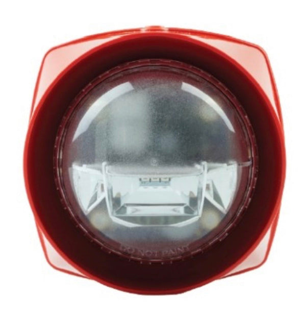 Gent IP66 Weatherproof Red Body High Power Voice Sounder with White VAD - S3EP-V-VAD-HPW-R