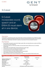 Gent IP66 Weatherproof Red Body High Power Voice Sounder with White VAD - S3EP-V-VAD-HPW-R