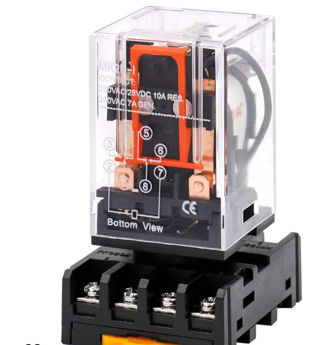AC 220V Coil Relay MK2P-I DPDT 8 Pin with Socket – FIXES-HUB