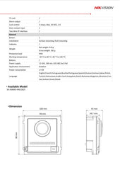 Hikvision KD8 Series Pro Modular Door Station DS-KD8003-IME1(B)/S
