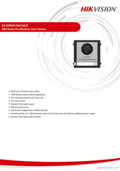 Hikvision KD8 Series Pro Modular Door Station DS-KD8003-IME1(B)/S