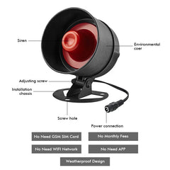 KERUI Security Alarm System Indoor Outdoor Weather-Proof Siren Window Door Sensors Motion Sensor Alarm With Remote