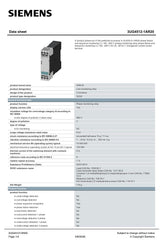 Line monitoring relay 3UG4512-1AR20 Siemens