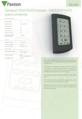 Paxton Compact TOUCHLOCK K75 Keypad Stainless Steel. FIXES-HUB