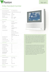 Paxton Net2 Entry Standard Monitor with Handset (New Style) 337-282