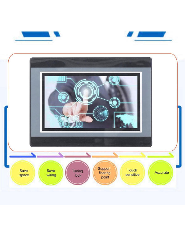 PLC HMI Touchscreen with DC24V 5A Programmable Logic Controller