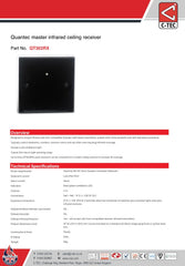 Quantec Master Infrared Ceiling Receiver QT302RX