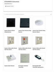 Quantec Master Infrared Ceiling Receiver (Round Version) QT302RXR