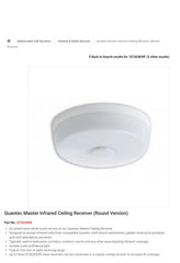 Quantec Master Infrared Ceiling Receiver (Round Version) QT302RXR