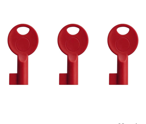 Red Fire Alarm Keys – CFP (C-Tec) Panel Keys for testing and reset. Pack of 3.