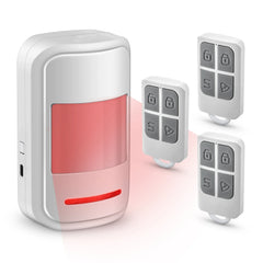 Remote Control PIR Motion Sensors Arm/Disarm SOS for Elder Kids - Pink