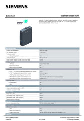 SIMATIC ET 200SP ANALOG INPUT MODULE 6ES7134-6HD01-0BA1 SIEMENS
