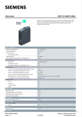 SIMATIC ET 200SP Digital input module DI 16x 24V DC Standard 6ES7131-6BH01-0BA0 SIEMENS