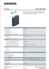 SIMATIC ET 200SP Digital input module DI 8x 24V DC Standard 6ES7131-6BF01-0BA0 SIEMENS