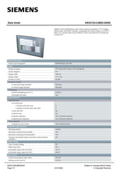 SIMATIC HMI KTP900 Basic Basic Panel Key/touch operation 9’’ TFT display 65536 colors 6AV2123-2JB03-0AX0 SIEMENS