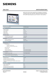 SIMATIC HMI TP1500 Comfort Comfort Panel touch operation 15’’ widescreen TFT display 6AV2124-0QC02-0AX1 SIEMENS