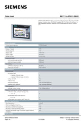SIMATIC HMI TP700 Comfort Comfort Panel touch operation 7’’ widescreen TFT display 6AV2124-0GC01-0AX0 SIEMENS