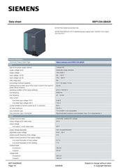SITOP PSU100S 24 V/10 A Stabilized power supply 6EP1334-2BA20 SIEMENS