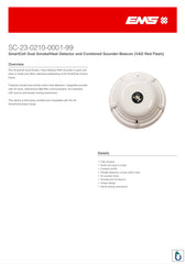 SmartCell Wireless Dual Smoke & Heat Detector with Sounder & Beacon VAD