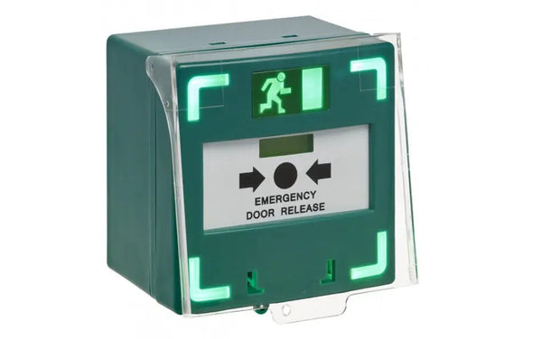 SSP Green Resettable Triple Pole Break Glass with Sounder + LED FIXES-HUB