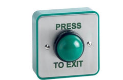 SSP Surface Green Dome Exit Button SS with Green Back Box SPB004S(C)