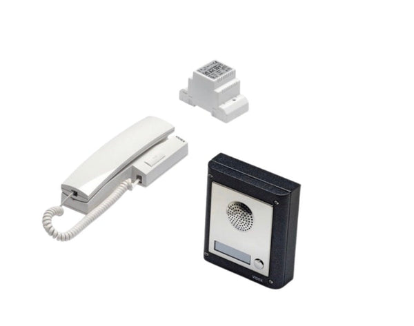 Videx 1 Way Surface 4000 Series Audio Kit (3 + 1) with 3011 Telephone + 321 PSU (Suffix /Bl for Gun Metal Gray Fascia)