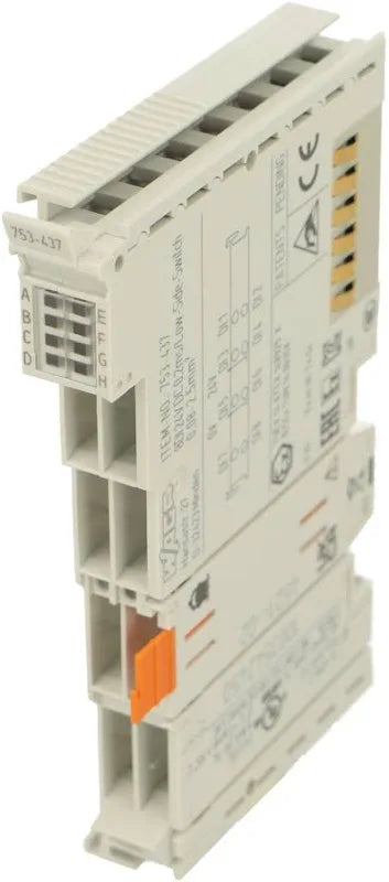 WAGO - 753-437 8-CHANNEL DIGITAL INPUT MODULE 24 VDC 0.2 MS LOW-SIDE SWITCHING CAGE CLAMP DIN MOUNT 10A