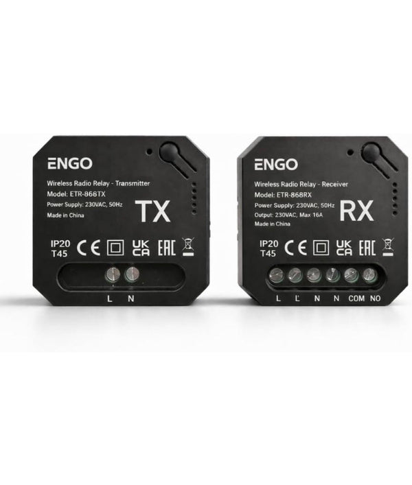 Wireless Boiler Control Relay 230V Receiver and Transmitter 868 MHz Volt Free Heating System Switch DIN Rail Pump