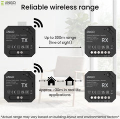 Wireless Boiler Control Relay 230V Receiver and Transmitter 868 MHz Volt Free Heating System Switch DIN Rail Pump